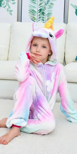 Miniatura 5 de Pijama unisex de unicornio para niños, disfraz de Halloween