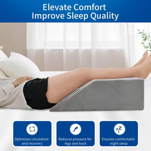 Miniatura 3 de Almohadas de elevación de piernas para después de la cirugía, almohada de espuma viscoelástica para dormir, espalda baja, cadera, tobillo, alivio