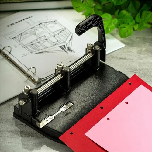 Miniatura 7 de OIC - Punzón de palanca de 3 agujeros, color negro