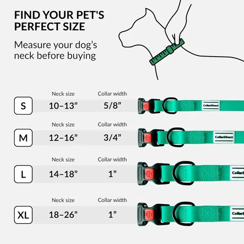 Miniatura 5 de CollarDirect Collar de perro impermeable - Collar de silicona, plástico, resistente al olor, fácil de limpiar, para perros grandes, medianos y Verde