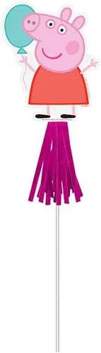 Peppa Pig - Varitas de papel multicolor para fiestas, 10.5 x 5 pulgadas (paquete de 8), ideal para celebraciones de cumpleaños de niños, diseño