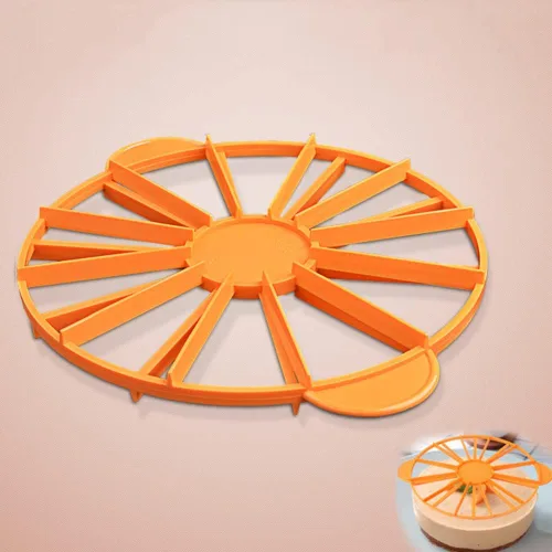 Marcador redondo para rebanadas de pastel y rebanador de tartas, divisor de pasteles, cortador de pastel de queso, 10 o 12 rebanadas de doble cara,