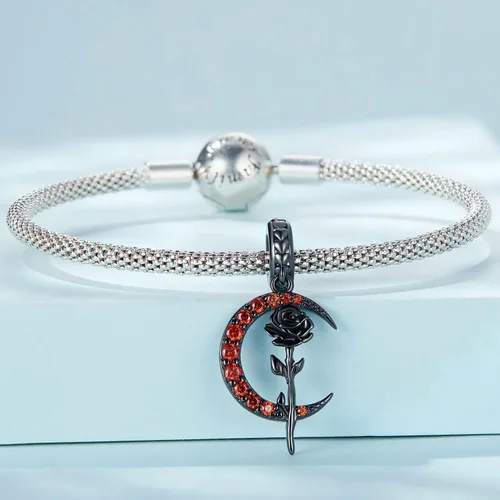 Miniatura 3 de Abalorios de plata de ley para pulseras, collares, familia para siempre, circonita cúbica, regalo de joyería para mujeres