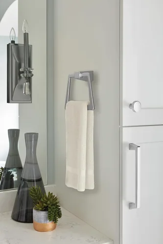 Miniatura 2 de Amerock BH3600226 Barra de Toalla Cromada Soporte de Toalla de 6-13/16 Pulg (173 mm) de Largo Blackrock Soporte de Toalla de Mano para Pared