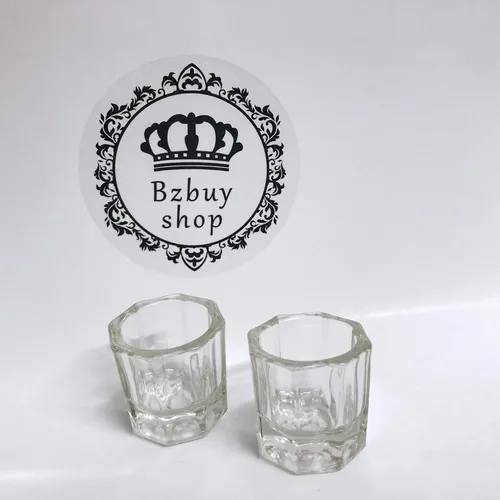 Bzbuy -shop 2 Nail Art Acrílico Polvo Líquido Dappen Plato Vidrio Taza de Cristal Herramientas de Cristalería