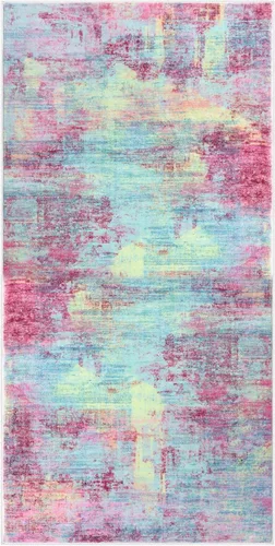 Miniatura 1167 de IOHOUZE Alfombra abstracta lavable de 3 x 12 pies para pasillos, antideslizante para cocina, camino de entrada de lana sintética para interiores