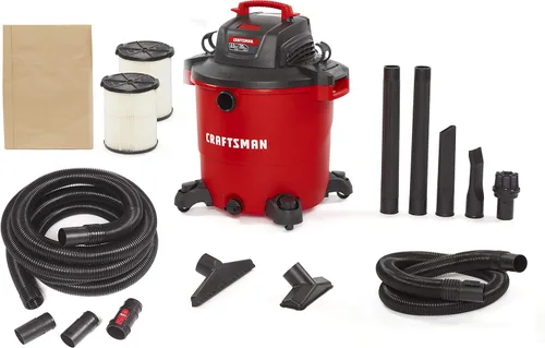 Miniatura 12 de CRAFTSMAN CMXEVBE17596 - Aspiradora húmeda y seca de 20 galones, 6.5 HP de potencia máxima, aspiradora de taller de servicio pesado húmeda y seca