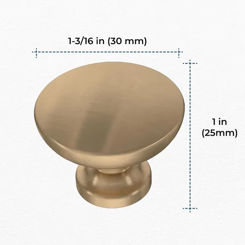 Miniatura 4 de Franklin Brass P29523K-SN-B - Pomo redondo con tapa plana