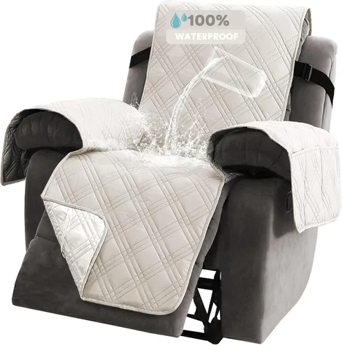 Miniatura 12 de PrinceDeco - Funda para sofá reclinable 100% impermeable, funda para sofá para sala, protector de muebles resistente al agua con correas elásticas