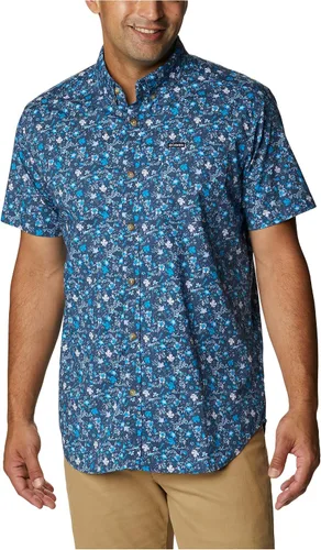 Miniatura 36 de Columbia - Camisa de manga corta para hombre Rapid Rivers con estampado, con cómodo elástico Colegial Navy Outback