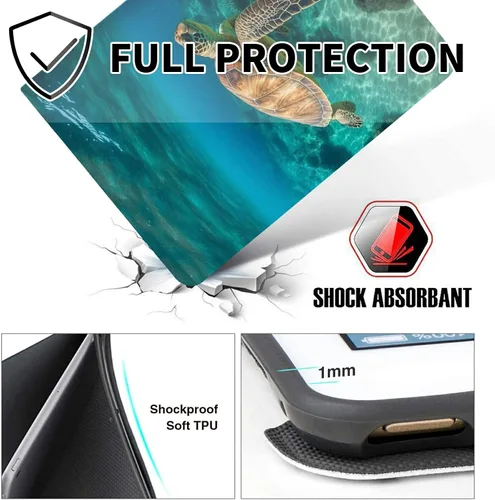 Miniatura 99 de Funda para tablet Fire 7 (12ª generación, versión 2022), delgada, a prueba de golpes, delgada, de piel sintética, con función de apagado/encendido