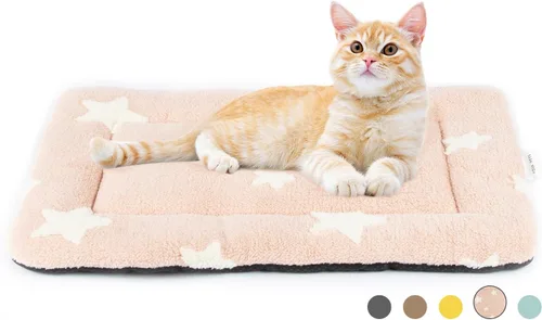 Miniatura 27 de Mora Pets Almohadilla para jaula para perros, alfombra para jaula de perrera para perros pequeños, lavable, bonita cama de estrella para mascotas