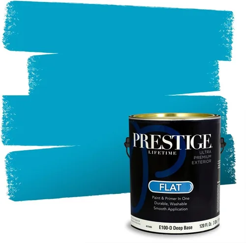 Miniatura 193 de Prestige Paints. - Base y pintura para exteriores en un solo galón, 1 galón. plano, comparable con Sherwin Williams Topsail. SW6799-PCM