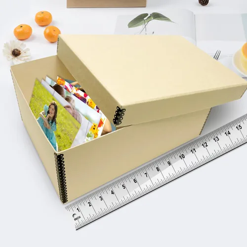 Miniatura 3 de Lineco Caja de tarjetas fotográficas, almacenamiento de archivo de calidad de museo, sin ácidos con tapa extraíble, almacenamiento a granel