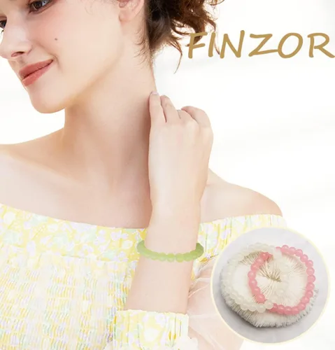 Miniatura 2 de FINZOR 24 pulseras elásticas de cuentas de 0.315 pulgadas hechas a mano para mujer, pulsera elástica de cuentas multicolor mate para mujer, pulsera