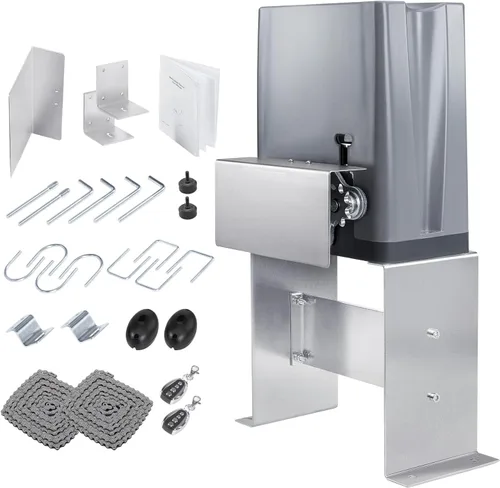 CO-Z Abridor automático de puerta corredera de 1800 libras con 2 controles remotos, motor eléctrico de puerta deslizante de entrada, kit completo de