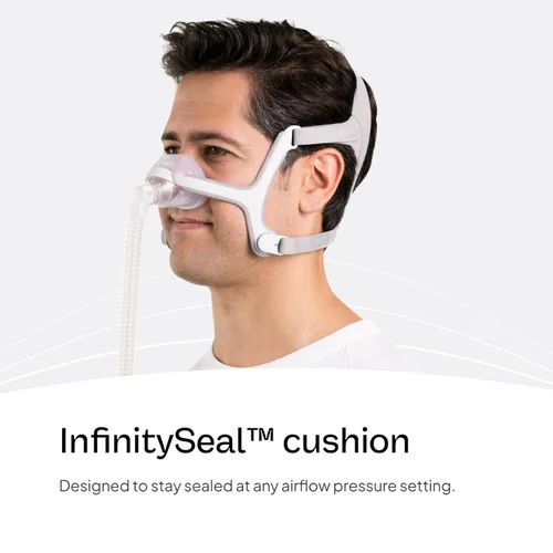 Miniatura 3 de ResMed Cojín AirFit N20 – Repuesto de cojín para mascarilla nasal CPAP – Diseño InfinitySeal – Silicona suave – Accesorios CPAP – Mediano