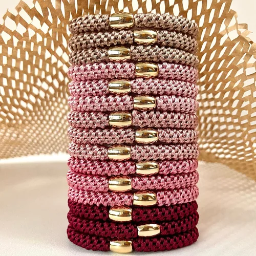 Miniatura 8 de Tanha 15 pulseras para el cabello, ligas para el cabello para mujeres y hombres, soportes para cola de caballo para cabello grueso, fuerte elástico