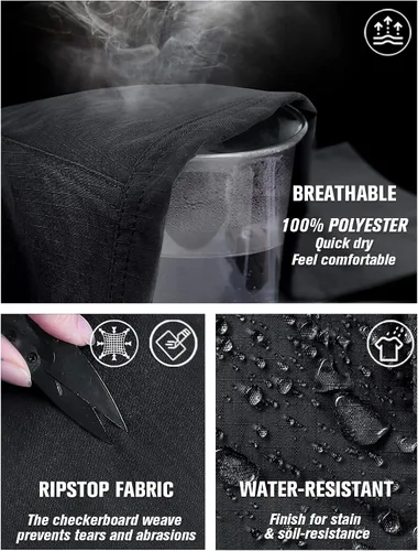 Miniatura 4 de KFUBUO Pantalones cargo tácticos ligeros Ripstop para hombre, resistentes al agua, pantalones de trabajo para senderismo, ajuste relajado