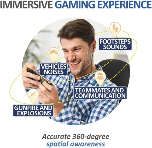 Miniatura 8 de LUDOS Clamor 2 PRO - Auriculares intrauditivos con cable, auriculares con micrófono, auriculares con aislamiento de ruido, espuma viscoelástica
