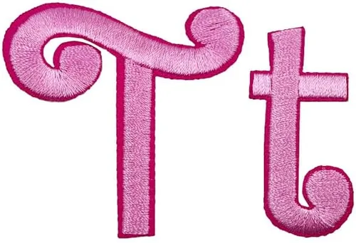 Miniatura 24 de Letras cursivas rosa bordadas, parches para planchar, apliques para ropa, vestido, sombrero, vaqueros, costura, alfabeto, letra (Aa-Zz), accesorio Bb