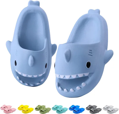 Sandalias de baño con diseño de tiburón para niños y niñas Sandalias de ducha para niños y niñas Sandalias de playa y piscina Secado rápido