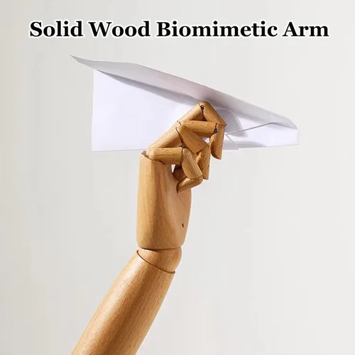 Miniatura 6 de Maniquí de forma de vestido femenino con soporte de metal ajustable, base de madera, cabeza y brazos desmontables giratorios para exhibición Con