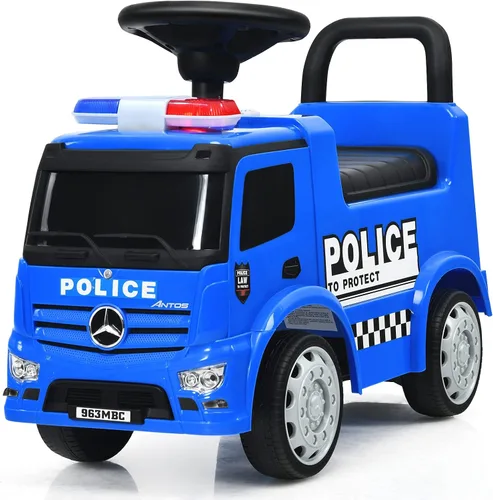 Miniatura 11 de HONEY JOY Coche de Paseo con Fabricador de Burbujas, Coche de Bomberos de Empuje para Niños Pequeños con Bocina, Música, Luces, Almacenamiento Bajo