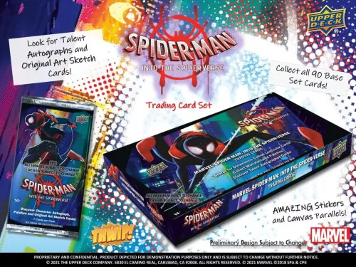 Miniatura 2 de ¡Caja de aficionada de Spider-Man de Marvel de Upper Deck de 2022 Into The Spider-Verse sellada de fábrica! Tarjetas lenticulares Chase
