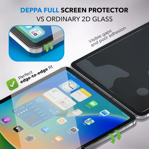 Miniatura 5 de Deppa Protector de pantalla para iPad Air de 11 pulgadas M4/M3/M2 (2026/2025/2024, 8ª/7ª/6ª generación) con kit de fácil instalación, compatible