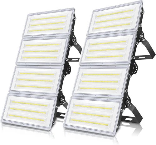 Miniatura 8 de ISKYDRAW Luces de estadio de 400 W, 1 paquete de 85-265 V 40000 lm, luces LED superbrillantes, 7000 K, luz diurna, IP67, luces de seguridad