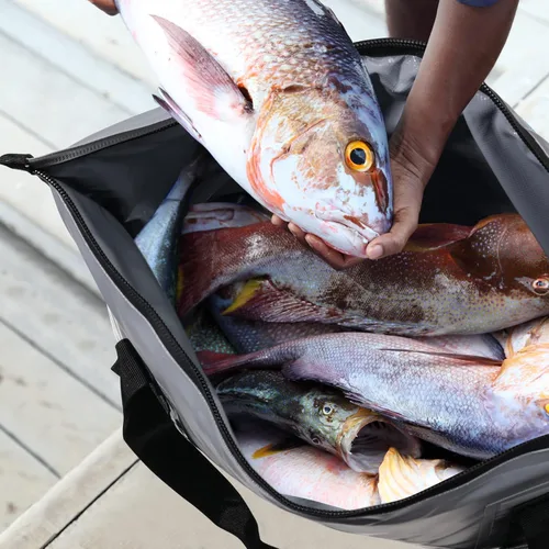 Miniatura 6 de Buffalo Gear Enfriador de pescado aislado – Bolsa de fondo plano impermeable de 27.5 cuartos de galón, 58 cuartos de galón, a prueba de fugas