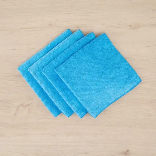 Miniatura 4 de Restaurantware Clean Tek - Paños de limpieza profesionales de 16 x 16 pulgadas, 10 toallas de microfibra sin pelusas, altamente absorbentes, no Azul
