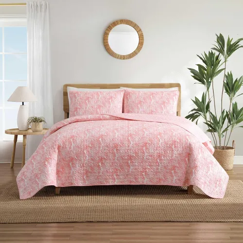 Miniatura 12 de Tommy Bahama - Juego de edredón tamaño Queen, decoración reversible de algodón para dormitorio con fundas a juego, ropa de cama costera con reverso