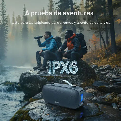 Miniatura 5 de DOSS Extreme Boom Pro D300 Altavoz Bluetooth, sonido estéreo inmersivo de 80 W, ecualizador profesional de 3 modos, tiempo de reproducción de 20