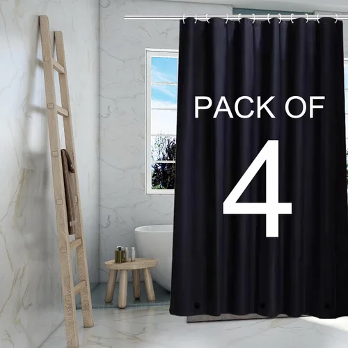 Miniatura 26 de TIKABC Forro de cortina de ducha, forro de ducha 4G PEVA, cortinas de ducha impermeables de plástico PEVA, 72 x 72 pulgadas con agujeros de ojales