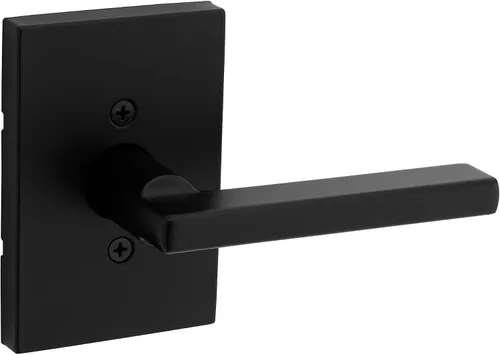 Miniatura 13 de Kwikset Halifax - Manija de puerta de paso interior, palanca para puertas de armario y pasillo, manija reversible sin bloqueo, color negro mate