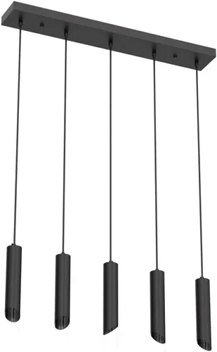 Miniatura 4 de Lámpara colgante moderna de 5 luces para isla de cocina, regulable, LED, negro, mini luces colgantes, comedor, cocina, iluminación colgante ajustable