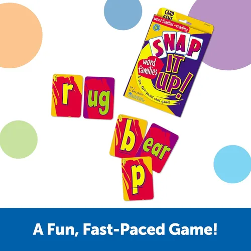 Miniatura 2 de Learning Resources Snap It Up Phonics - Juego de cartas de lectura, tarjetas flash de palabras a la vista, tablero familiar fonético, artículos