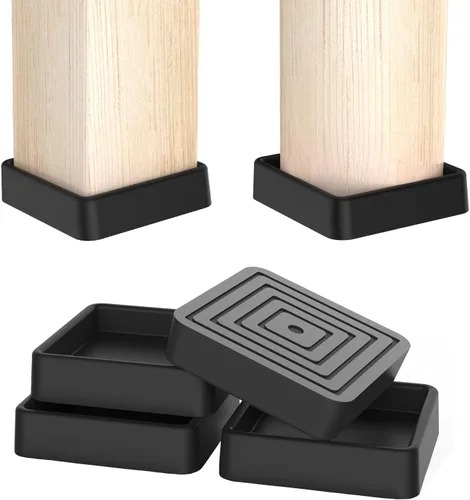 Miniatura 13 de Protectores de suelo rectangulares de 3/4 x 1.5 pulgadas para patas de silla, almohadillas antideslizantes para muebles, suelos de madera dura