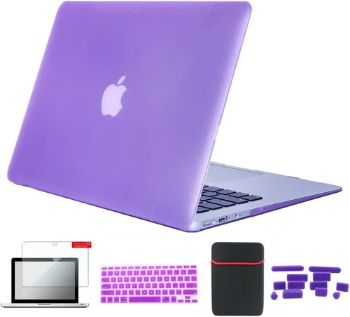 Miniatura 53 de Pack 5 en 1 de carcasa para MacBook Air, de Se7enline, de plástico duro, tacto suave, con protector de teclado de silicón, protector de pantalla