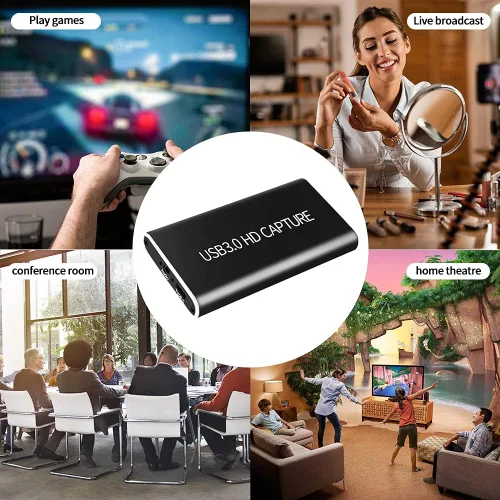 Miniatura 6 de Tarjeta de captura de video HDMI, tarjeta de captura de video VSVABEFV Audio y Video, HDMI a tipo C/USB 3.0 Dispositivo de captura de video HDMI