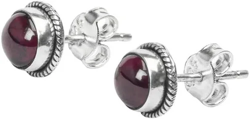 Miniatura 13 de Pendientes de tuerca con gemas, plata de ley 925, aretes de 6 mm redondos para niñas y mujeres, regalo