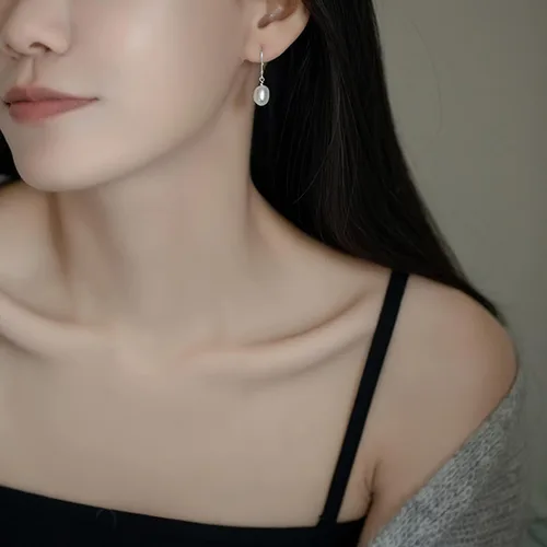 Miniatura 9 de Cowlyn - Aretes de perlas seleccionadas a mano, calidad AAA+, cultivadas en agua dulce, con cierre de palanca, aretes colgantes para regalo