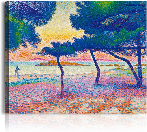 Miniatura 583 de A&T ARTWORK Campo de trigo con cipreses de Van Gogh Las reproducciones de arte clásico mundial, impresiones en lienzo giclée para decoración