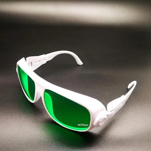 Miniatura 9 de MCWlaser Gafas de seguridad láser 190-470nm y 610-760nm para luz UV, azul, rojo rubí, verde, láser de picosegundo 405 nm, 445 nm, 450 nm, 635 nm