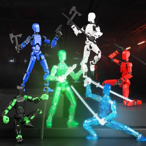 Miniatura 2 de Juego luminoso de 13 figuras de acción, 6 figuras de acción de robot Titan 13, juguetes impresos en 3D articulados, para entusiastas del modelado