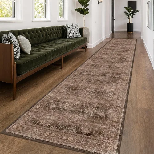Miniatura 37 de Alfombra Boho Negra para Sala de Estar - Alfombra de Área Lavable de 10x14 Pies, Alfombras de Comedor para Debajo de la Mesa, Alfombra Suave de Pelo