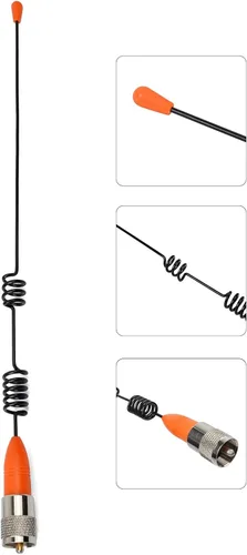 Miniatura 5 de UAYESOK Antena VHF marina de 13.4 pulgadas, antena de barco de acero inoxidable de perfil bajo 159V02 W/16.4 pies RG-58 cable coaxial, soporte