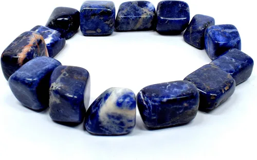 Miniatura 7 de Piedras pulidas de sodalita azul natural, piedras preciosas pulidas de cristal de cuarzo mineral Cabujones espumosos de África del Sur, 5